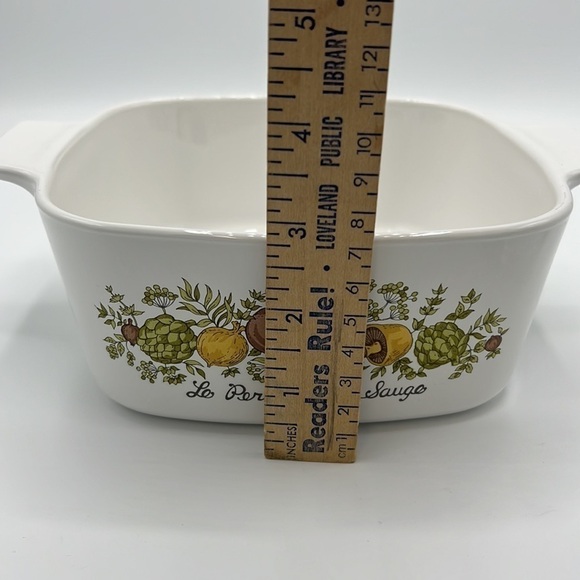 CORNINGWARE 1 1/2 QUART COOKING DISH WITH CLEAR GLASS PYREX LID - Picture 7 of 13